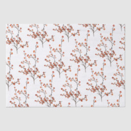 Papel Tecido Red Ilex Berry Branch