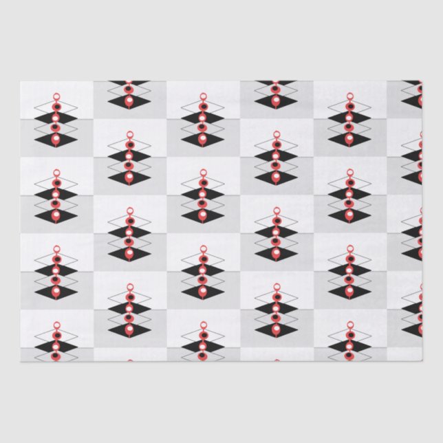 Papel Tecido Retro-Atomic Art Baubles & Planes (Frente )