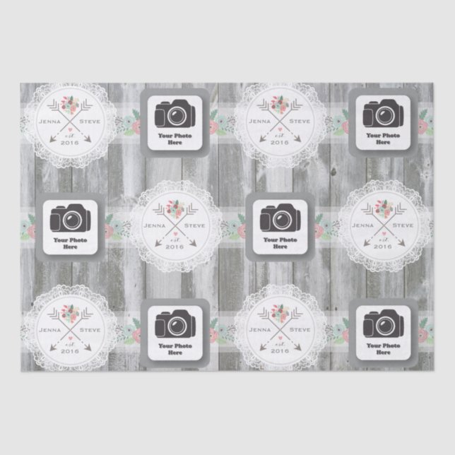 Papel Tecido Russo de Casamento (Frente )