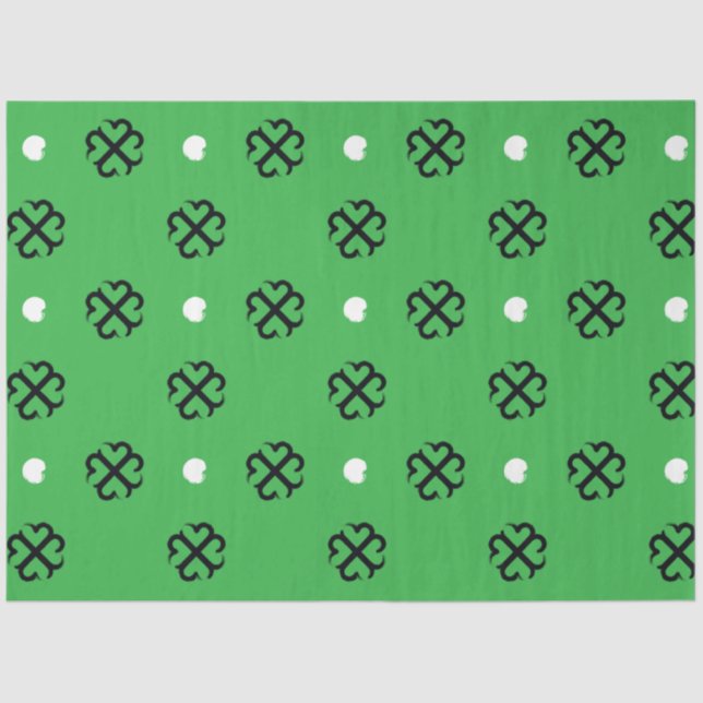 Papel Tecido Shamrock do Coração Sortudo (Frente )