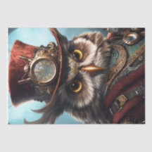Papel Tecido Steampunk Owl