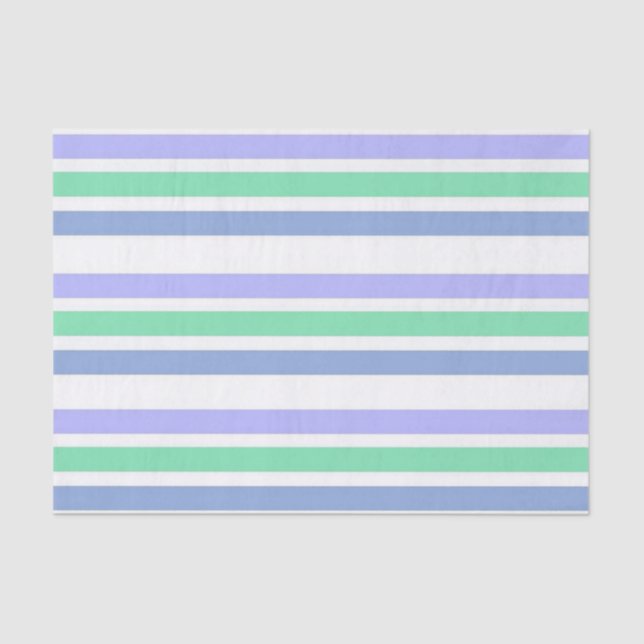 Papel Tecido - Stripe Azul Verde (Frente )