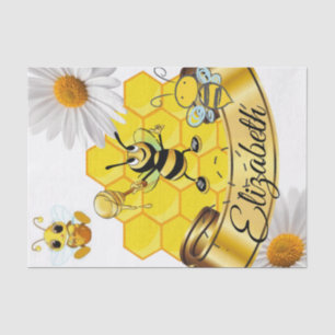 Papel Tecido Stripes Bumblebee White Daisy