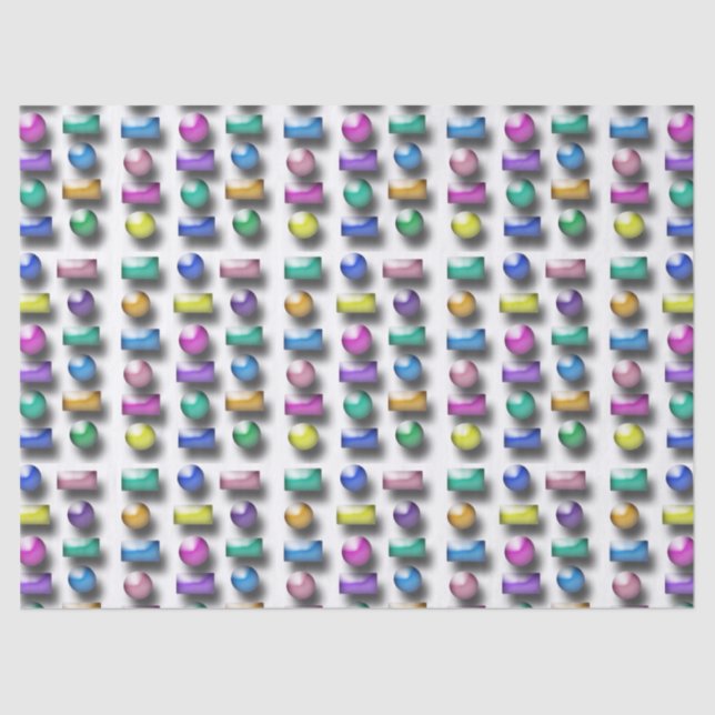 Papel Tecido - Três Formas Dimensionais (Frente )