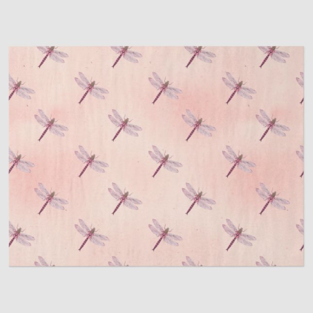 Papel Tecido Vintage Dragonflies Series Design 2 (Frente )