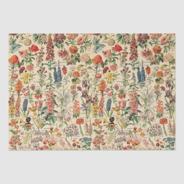 Papel Tecido Vintage Flowers (Frente )