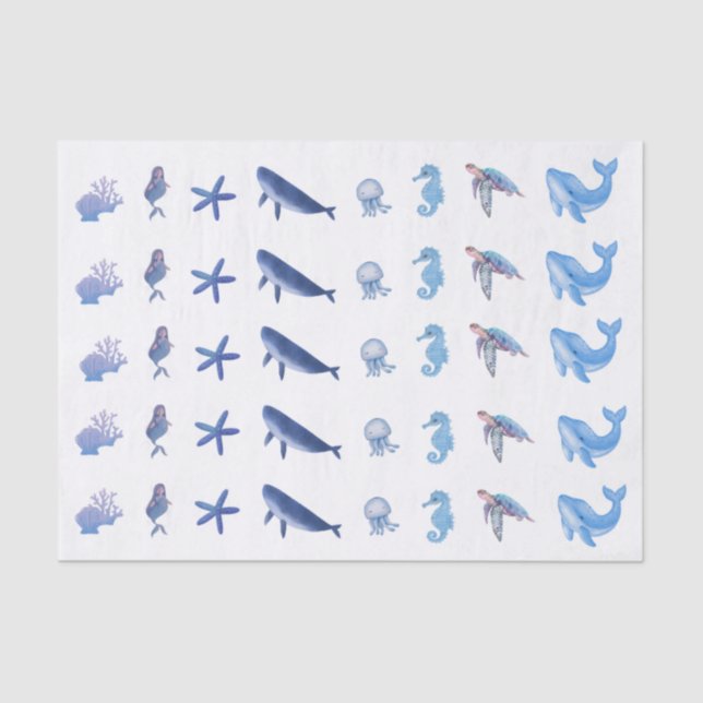 Papel Tecidual - a sereia do mar (Frente )