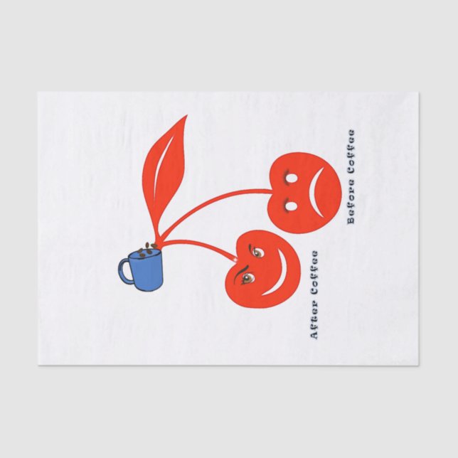 Papel Tecidual Antes e Após Cerejas De Café (Frente )