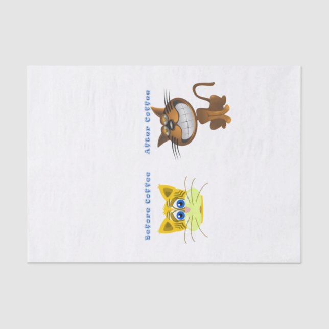 Papel Tecidual Antes e Depois De Cacos De Café (Frente )