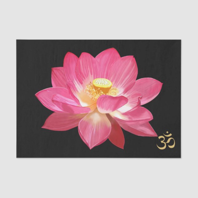 Papel Tecidual Da Flor Do Lotus  (Frente )