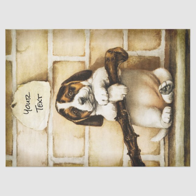 Papel Tecidual de Decodificação de Cachorros Adorá (Frente )