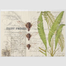 Papel Tecidual de Decoupage de Fern Moth