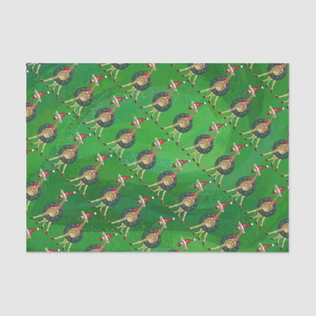 Papel Tecidual de Natal Girafa (Frente )