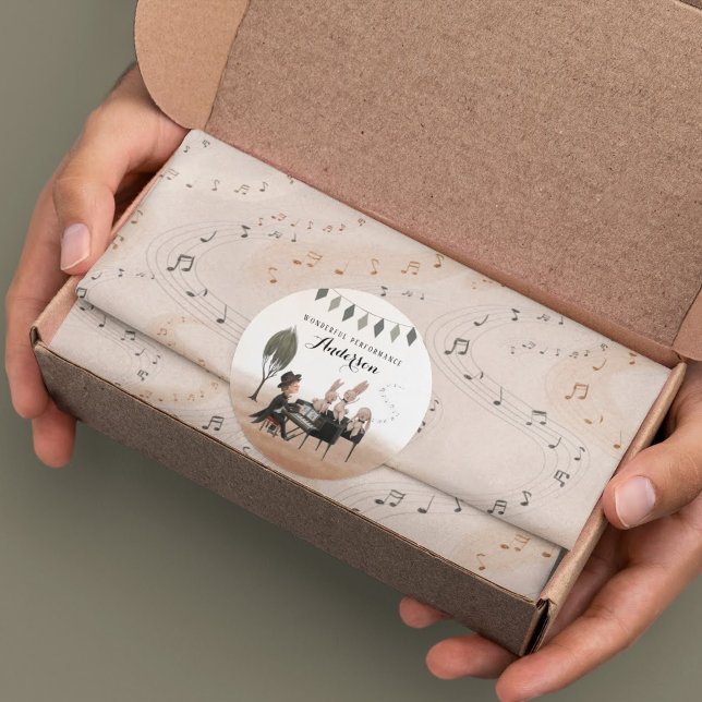 Papel Tecidual de Nota de Música (Congratulate a special musician with this music note tissue paper! Matching collection available! )