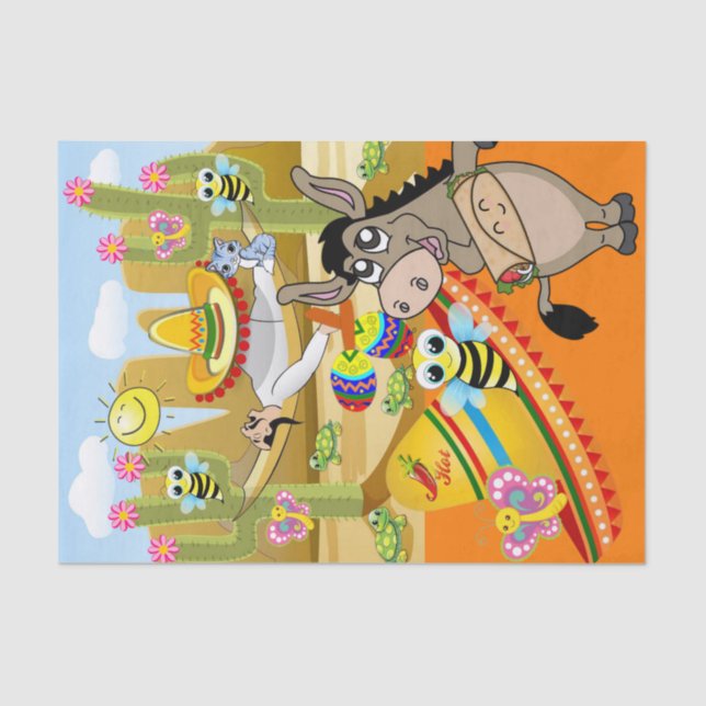 Papel Tecidual Homem Mexicano Donkey Bumblebee (Frente )