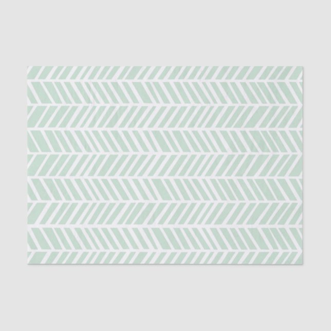 Papel Tecidual Mint Green Chevron (Frente )