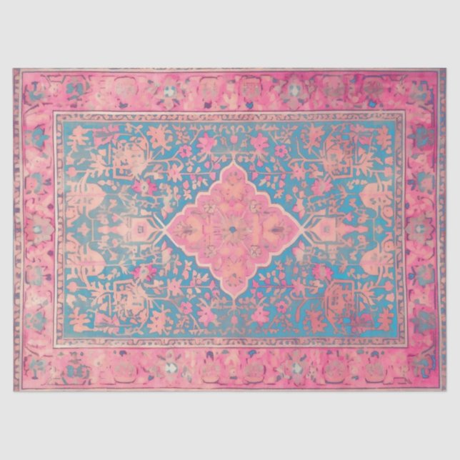 Papel tecidular com padrão persa (Frente )