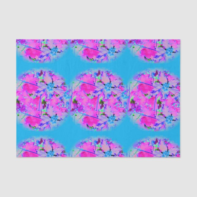 Papel tecidular cor-de-rosa floral (Frente )