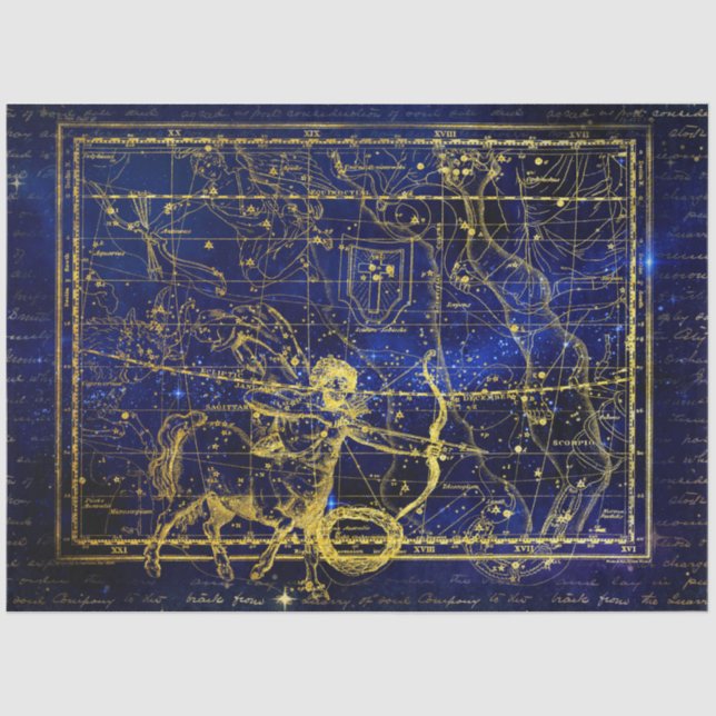 papel tecidular da constelação de sagitário (Frente )