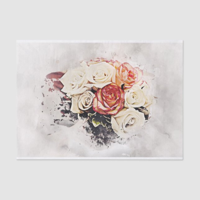 Papel tecidular das flores buquês (Frente )