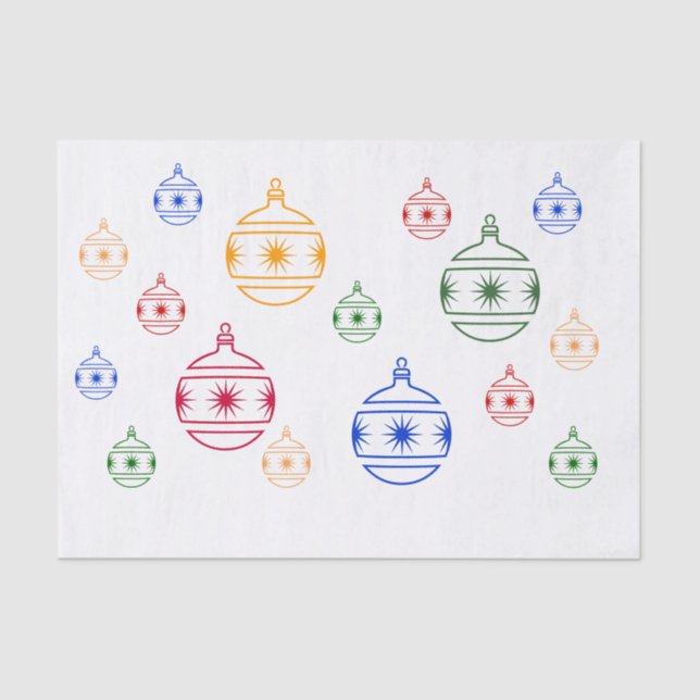 Papel tecidular - Enfeites de natal (Frente )