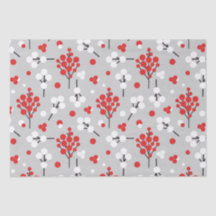 Papel tecidular Modern Winter Berries