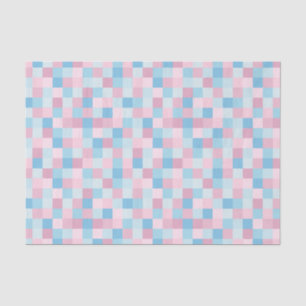 Papel Teclado Rosa e Azul Quadrados