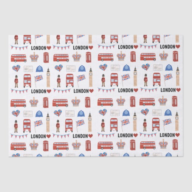 Papel Tema de Londres | London Themed Gift (Frente )