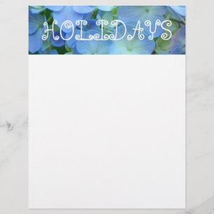 Papel temático de férias azuis Flyers papel floral