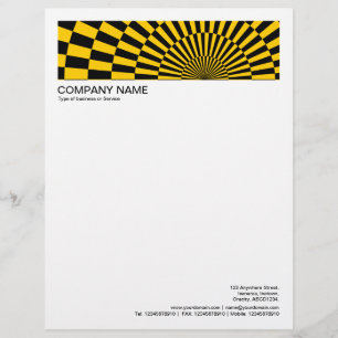 Papel Timbrado 2 na borda de 1/2 polegada do cabeçalho - Op-Art 