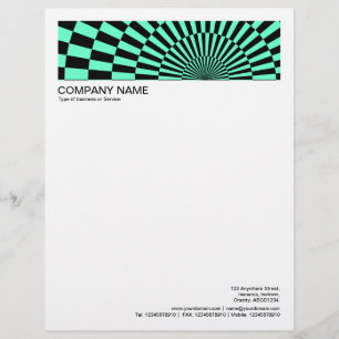 Papel Timbrado 2 na borda de 1/2 polegada do cabeçalho - Op-Art 