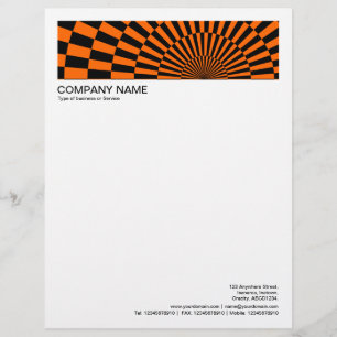 Papel Timbrado 2 no Cabeçalho Borda de 1/2 Polegada - Op-Art 05