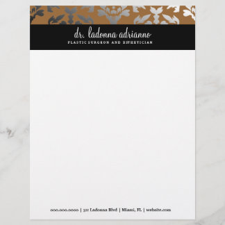 Papel Timbrado 311 Bronze Ladonna Damask