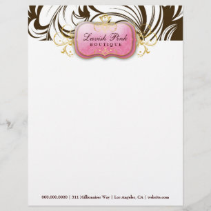 Papel Timbrado 311 Brown cor-de-rosa pródigo - cabeçalho