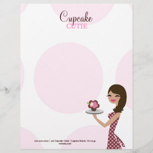 Papel Timbrado 311-Candie o Brunette de Cutie do cupcake