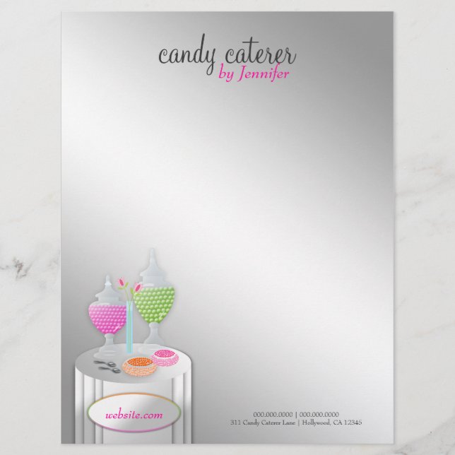 Papel Timbrado 311-Candy cabeçalho do fornecedor | (Frente)
