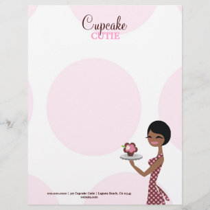 Papel Timbrado 311 Carmella o Brunette de Cutie do cupcake