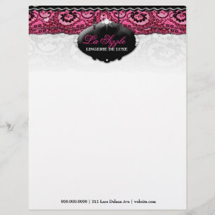 Papel Timbrado 311-Lace De Luxe - diamantes cor-de-rosa