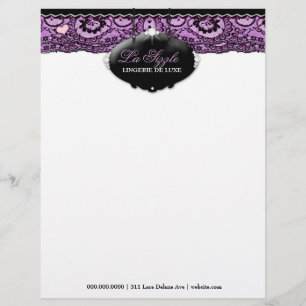 Papel Timbrado 311-Lace De Luxe - violeta
