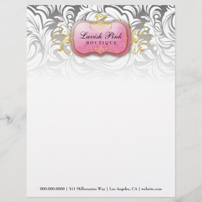 Papel Timbrado 311-Lavish rosa - cabeçalho (Frente)