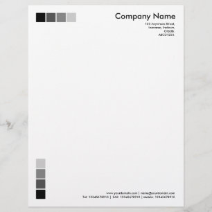 Papel Timbrado 4 Quadrados de Cinza e preto