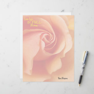 Papel Timbrado A flor/o pêssego/artigos de papelaria cor-de-rosa