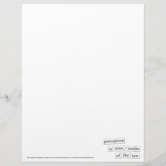 Papel Timbrado a percepção é de nove décimos da lei (Frente)