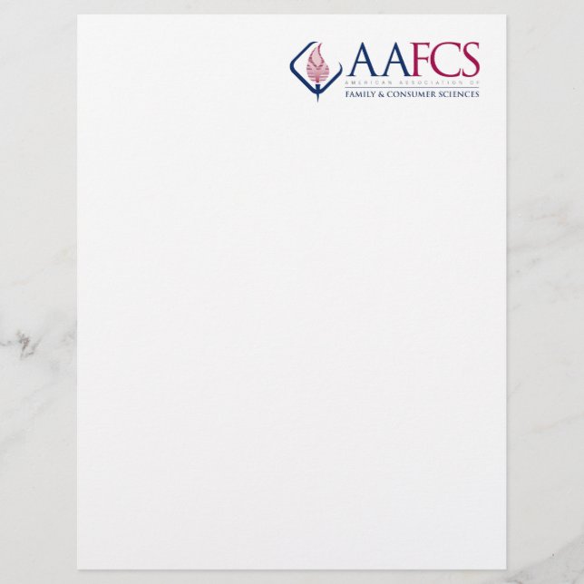 Papel Timbrado AAFCS Letterhead (Frente)