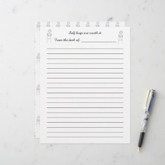 Papel Timbrado Abraços em si mesmo valem a pena, papelaria person