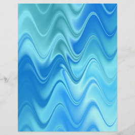 Papel Timbrado Abstrato Azul Ondulado