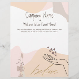 Papel Timbrado Acalmando Formas de Boas-vindas do Evento Motivaci