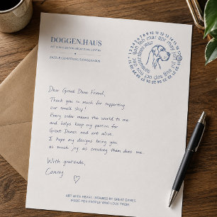 Papel Timbrado Adequado ao Cabeçalho de Carta do Grande Dane Marc