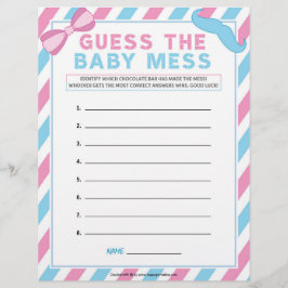 Papel Timbrado Adivinha O Bebê Mess [Surpresa De Gênero]