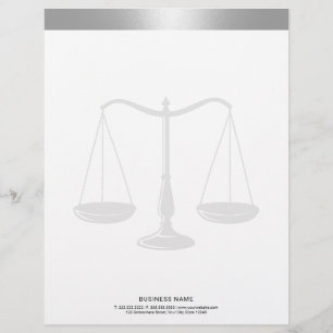 Papel Timbrado Advogado da Fronteira Silver Scale Attorney